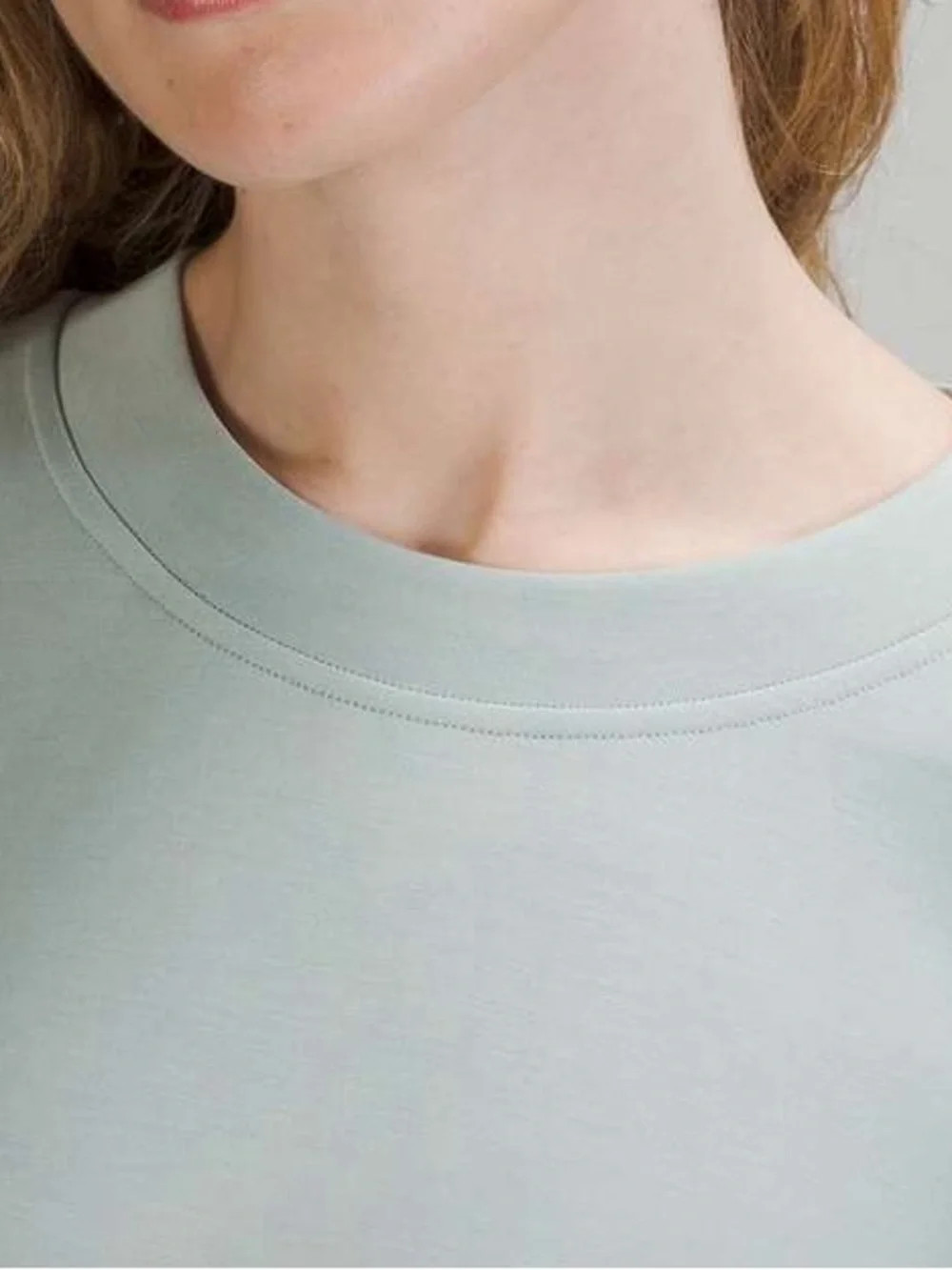Lululemon Perfectly Oversized Cropped Crew *Softstreme Silver Blue sz 2
